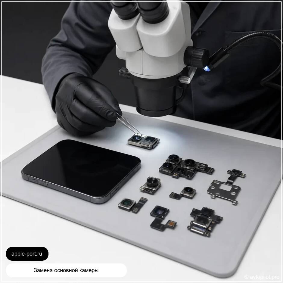 Замена основной камеры iPhone 13: восстановили работу камеры и датчиков