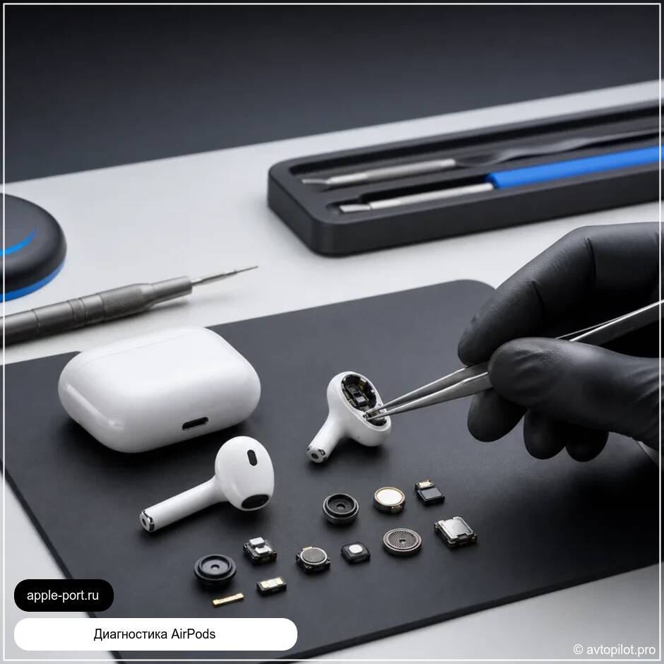 Диагностика AirPods Pro 2: подтвердили состояние устройства и состав работ
